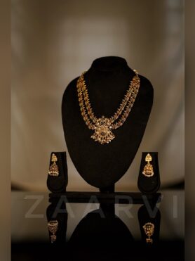 GOLDEN ALIKE TEMPLE NECKLACE SET