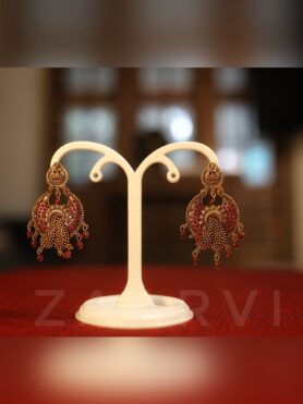 MAROON STONED CHANDBALI